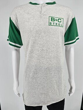 Vintage 1980s Jesco B&C Steel Nebraska #15 Henley Jersey T-Shirt (L/XL)